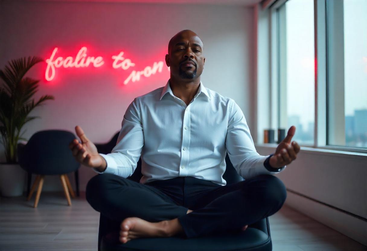 Patient practicing mindfulness as part of integrative psychiatry